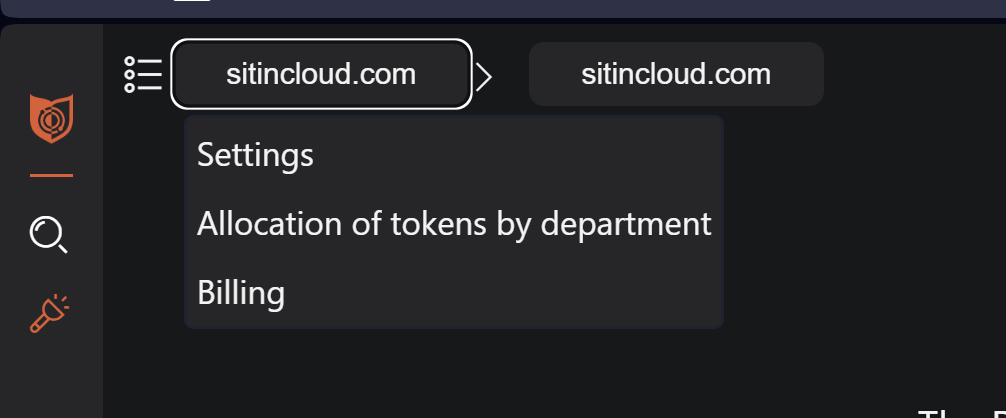 The billing tab